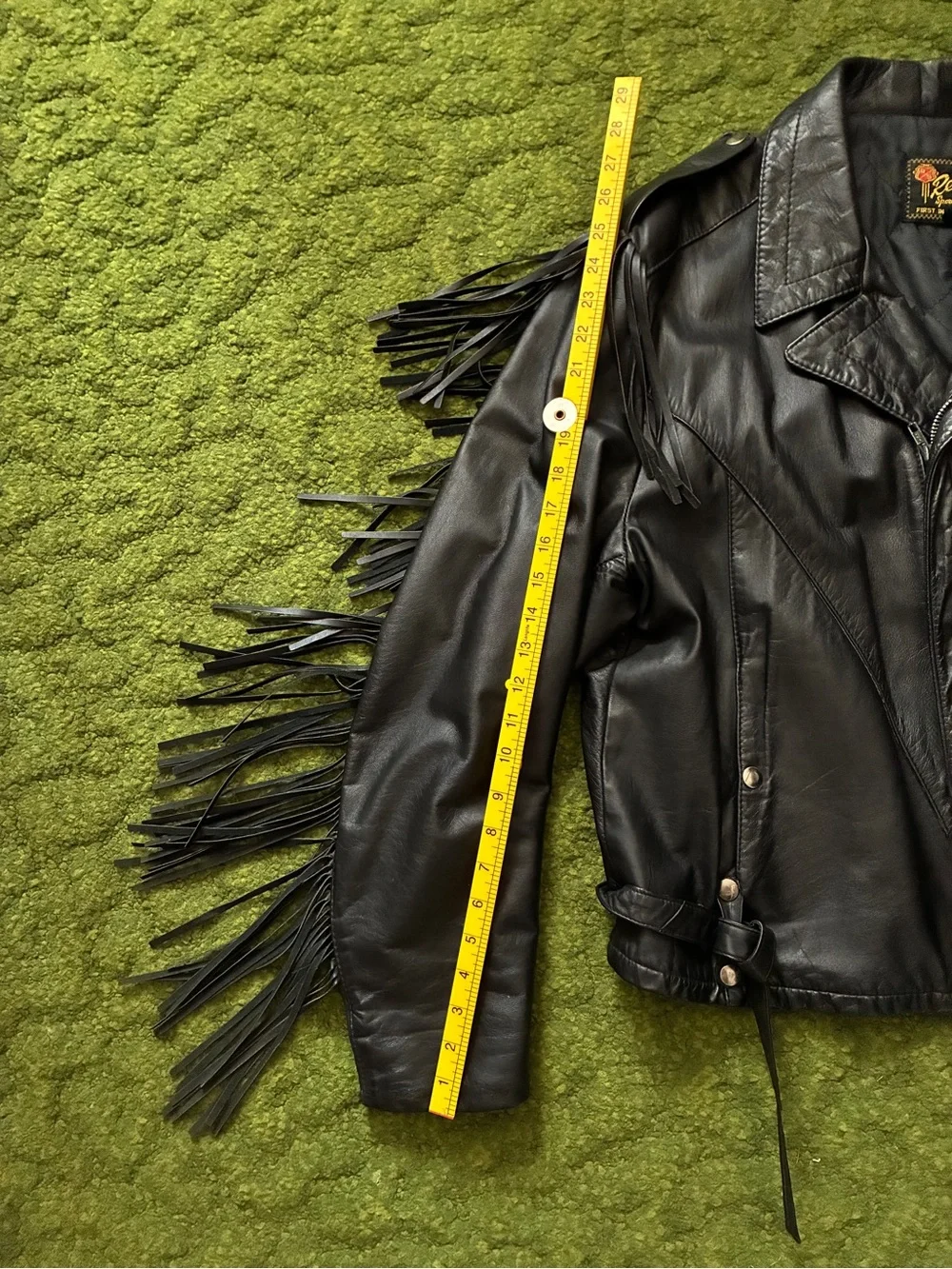 Vintage Reed Sportswear Fringe Leather Jacket with Conchos